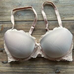 Victoria’s Secret Dream Angel Lined Demi Lace Trimmed Bra Size 32D